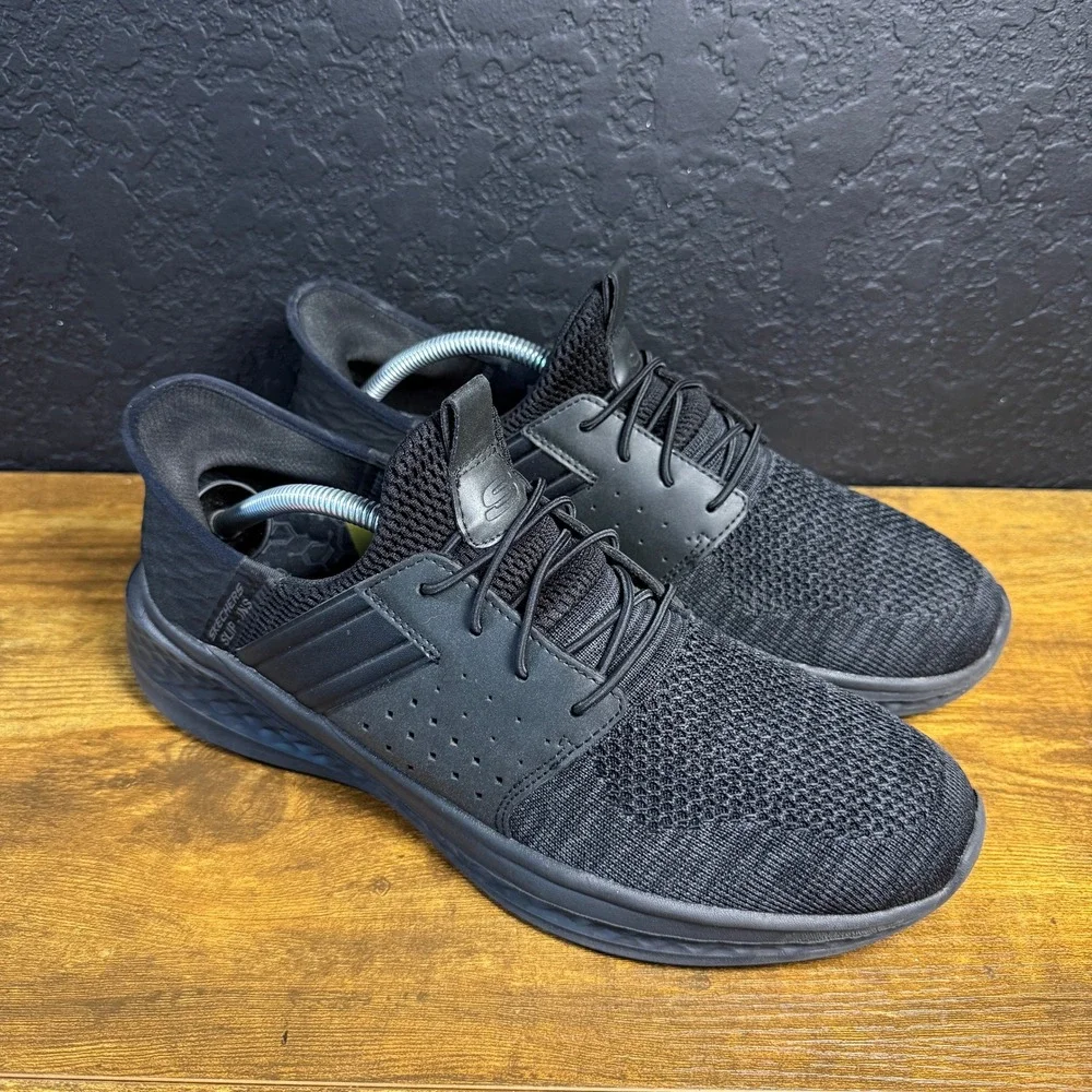 Skechers Slip-ins Summits Key Pace 210811 Black Textile Sneakers Mens 9.5